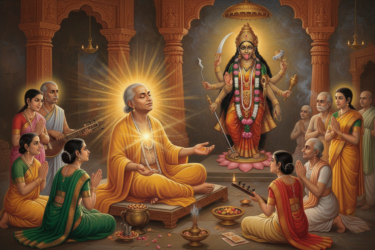Ramakrishna Paramhansa — in divine ecstasy before Goddess Kali at Dakshineswar temple | Moksha Craft