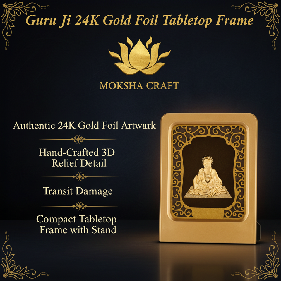 guru-ji-24k-gold-foil-painting-2x3-brand-infographic-moksha-craft