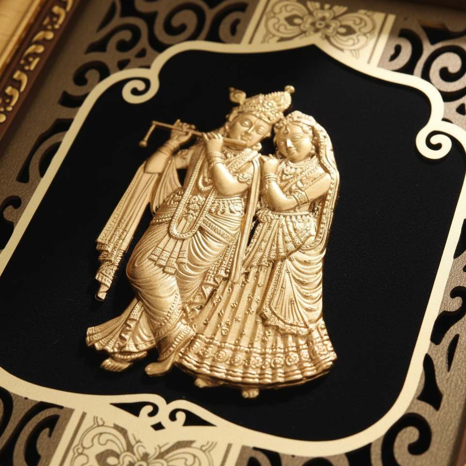 radha-krishna-24k-gold-foil-painting-6x7-detail-close-up-3d-relief-moksha-craft