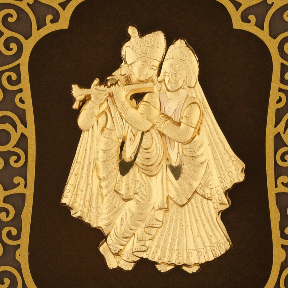 radha-krishna-24k-gold-foil-painting-detail-close-up-3d-relief-moksha-craft