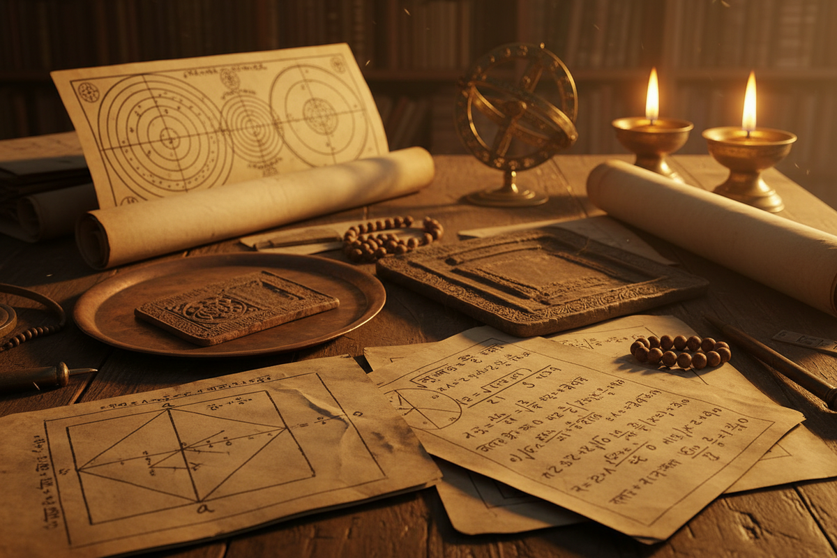 Ancient Indian mathematics — Vedic Sanskrit numerals and Sulvasutra geometric diagrams | Moksha Craft
