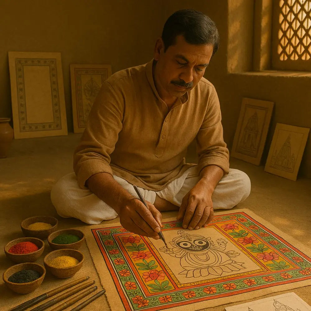How are Pattachitra Paintings Made (step-by-step process explained)?
