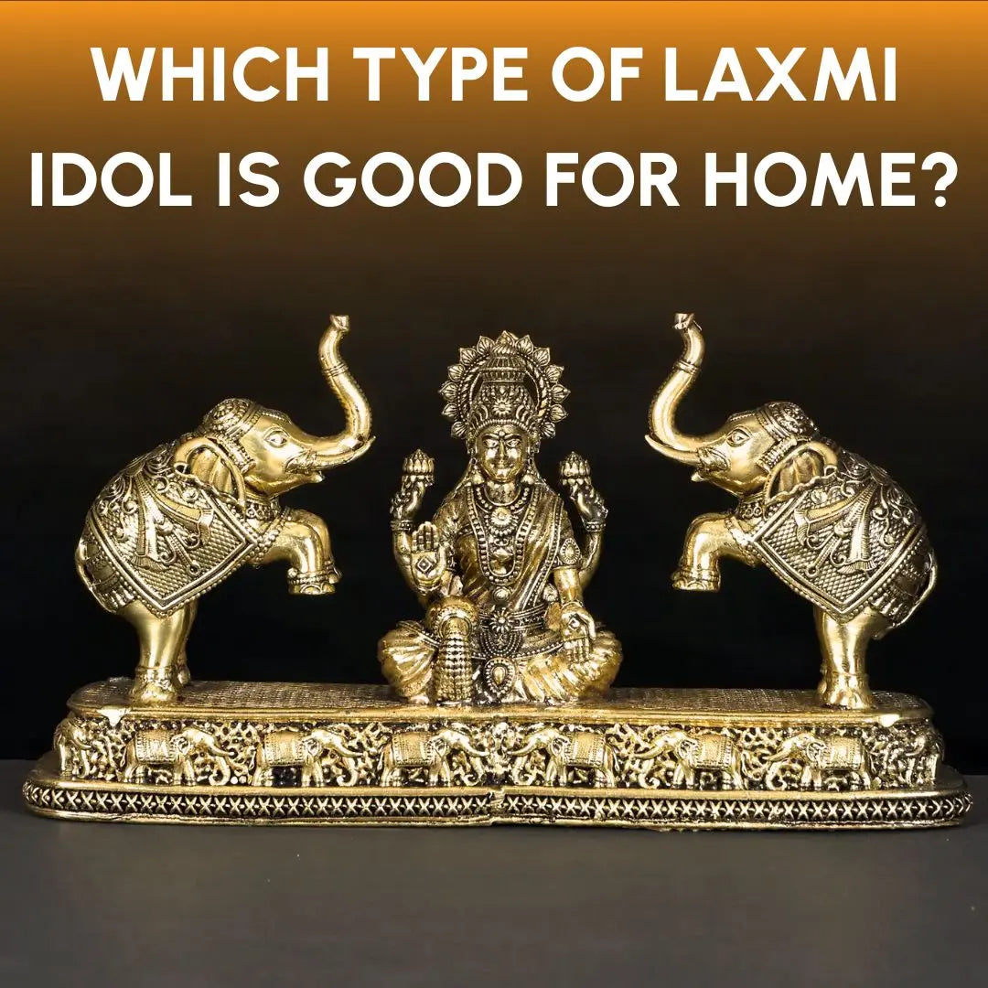 Goddess Lakshmi standing on lotus in 24K gold sacred art — Best Lakshmi Idol for Home Vastu Guide | Moksha Craft