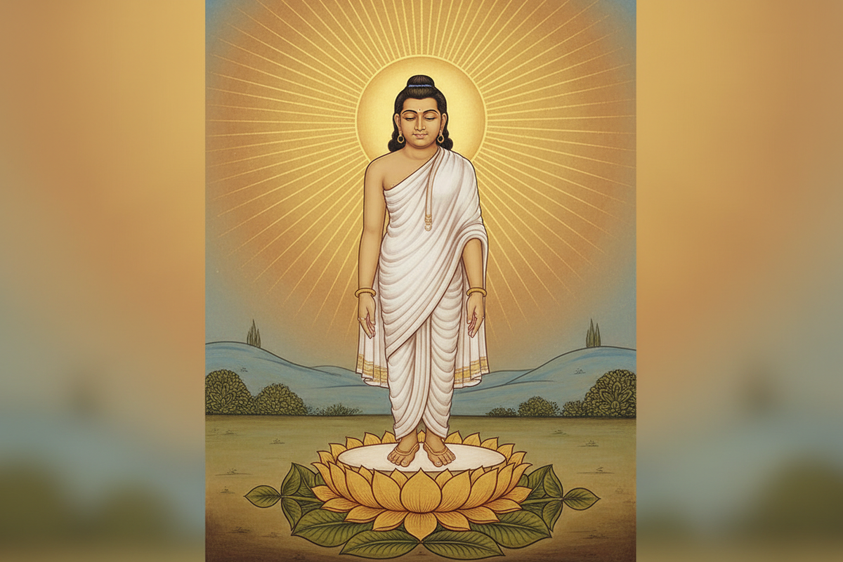 Mahavira — 24th Jain Tirthankara in Kayotsarga meditation posture | Moksha Craft
