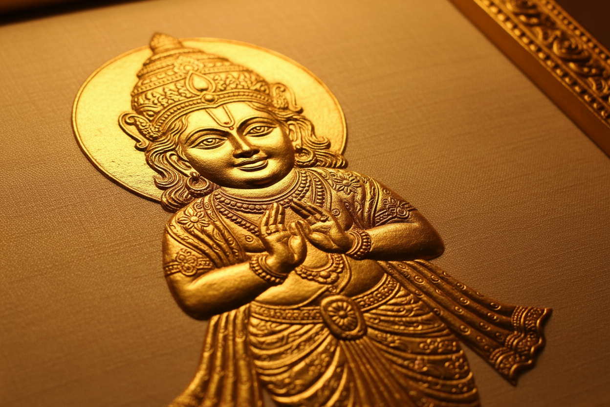 Ram Lalla 24K Gold Foil Painting