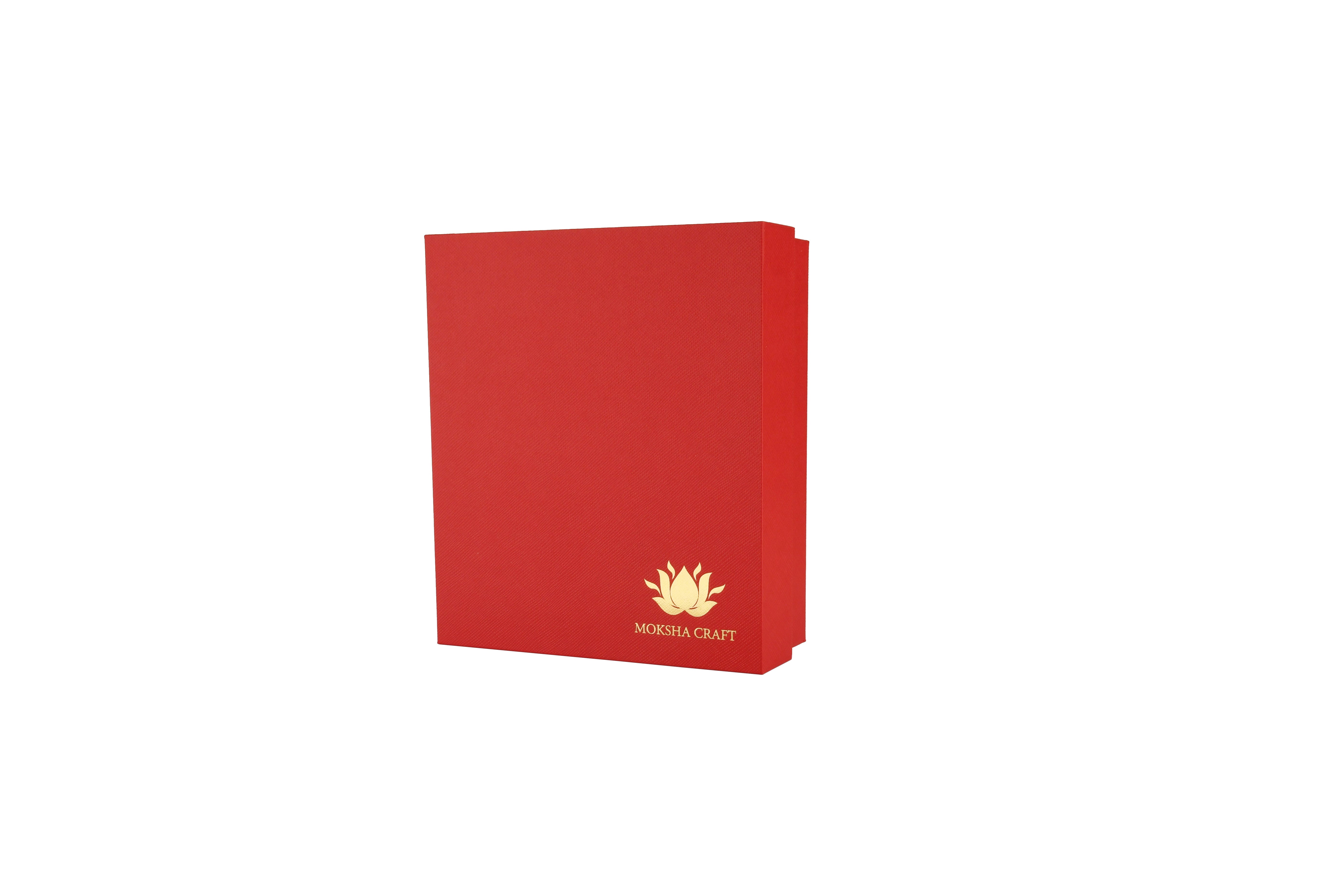 Krishna 24K Gold Foil Painting with Matte Gold Tabletop Frame, 3x4 Inches