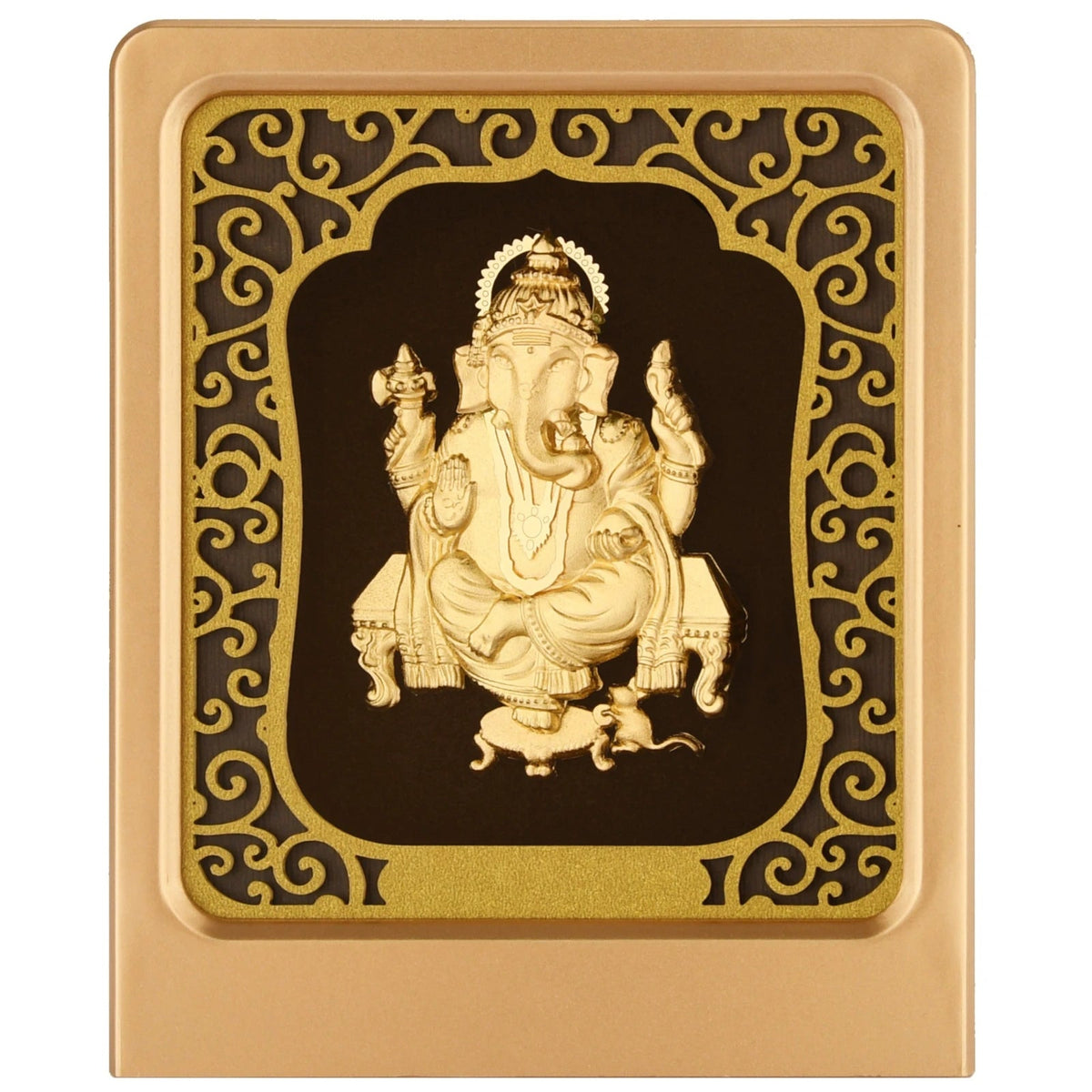 Ganesha Ji 24K Gold Foil Painting | Multiple Sizes & Frame Colors
