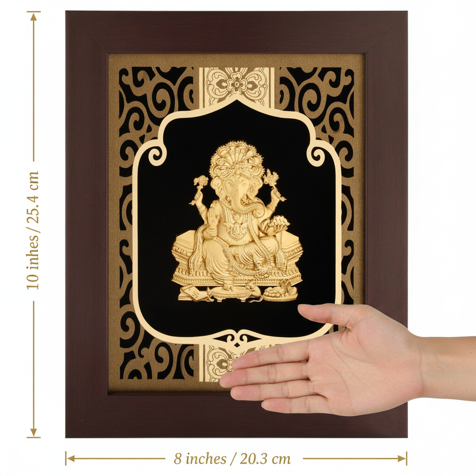 ganesha-ji-24k-gold-foil-painting-size-reference-8w-x-10h-inch-scale-moksha-craft
