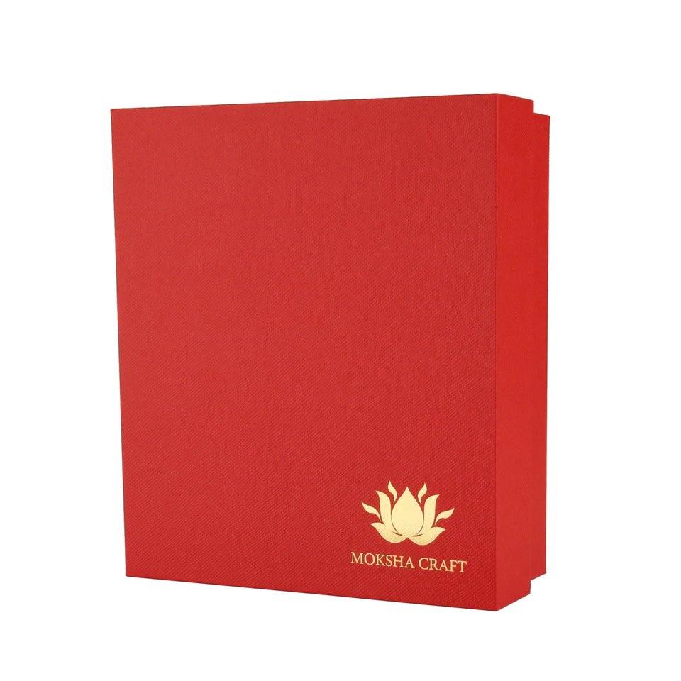 Guru 24K Gold Foil Painting with Matte Gold Tabletop Frame, 2x3 Inches