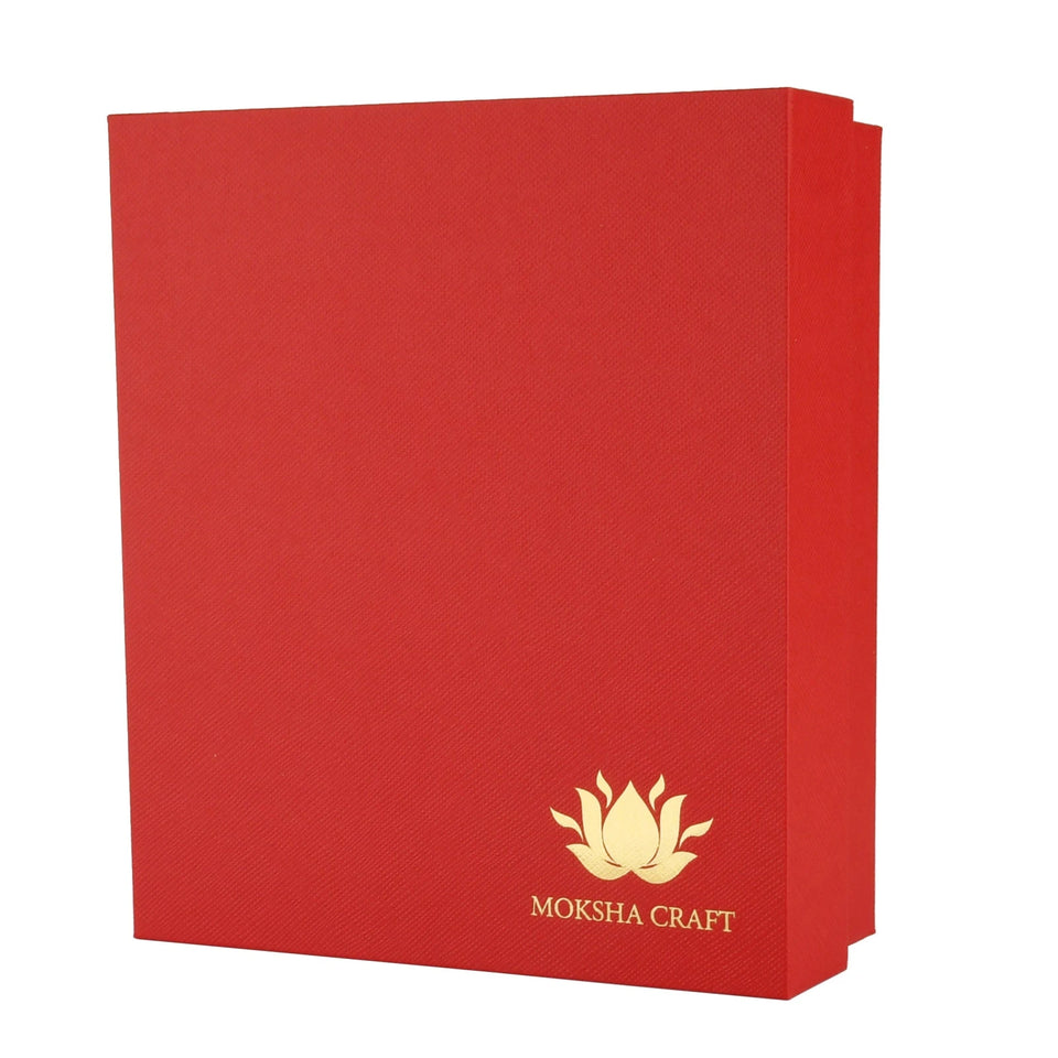 Lakshmi 24K Gold Foil Painting with Matte Gold Tabletop Frame, 3x4 Inches