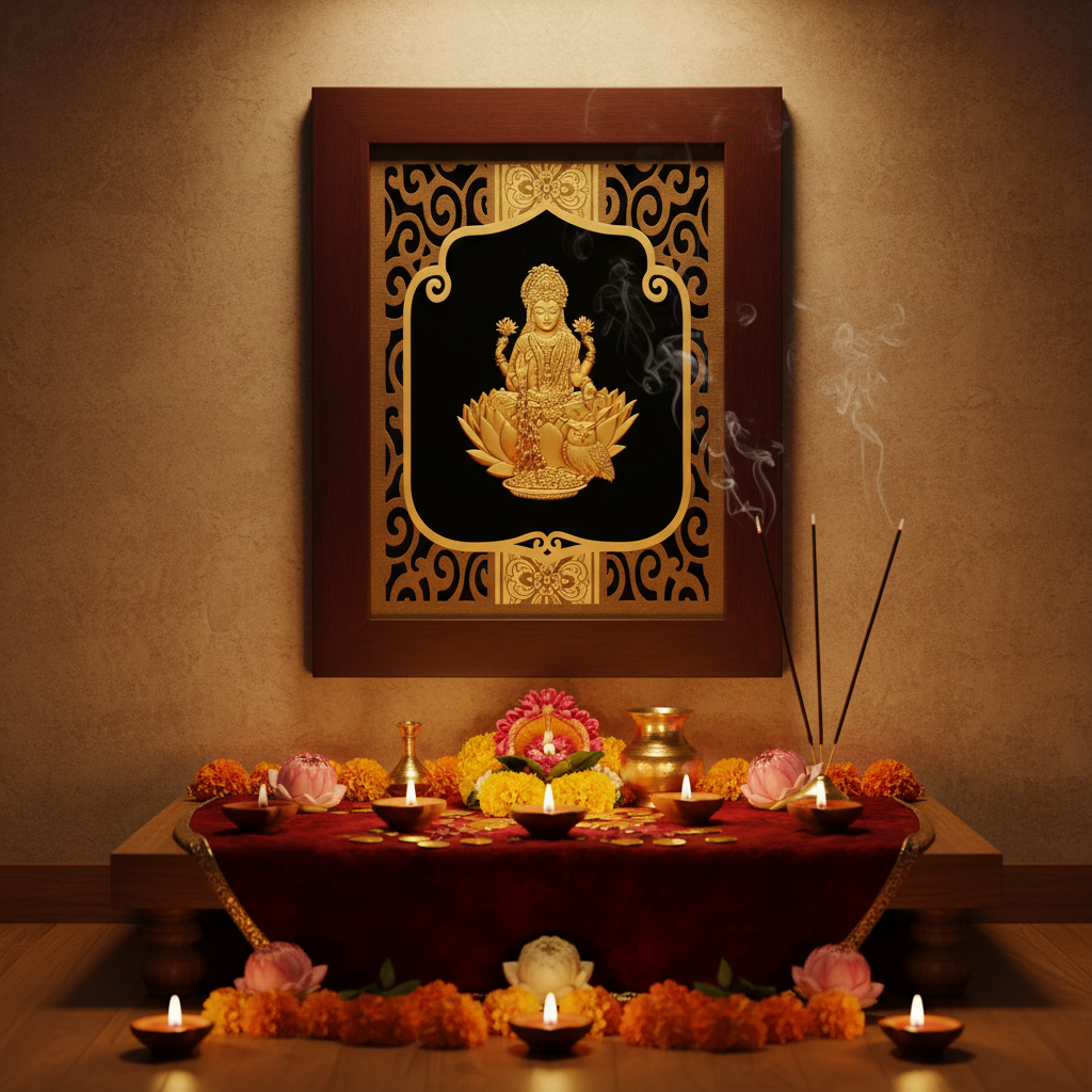 lakshmi-ji-24k-gold-foil-painting-8x10-home-mandir-diwali-laxmi-pooja-moksha-craft