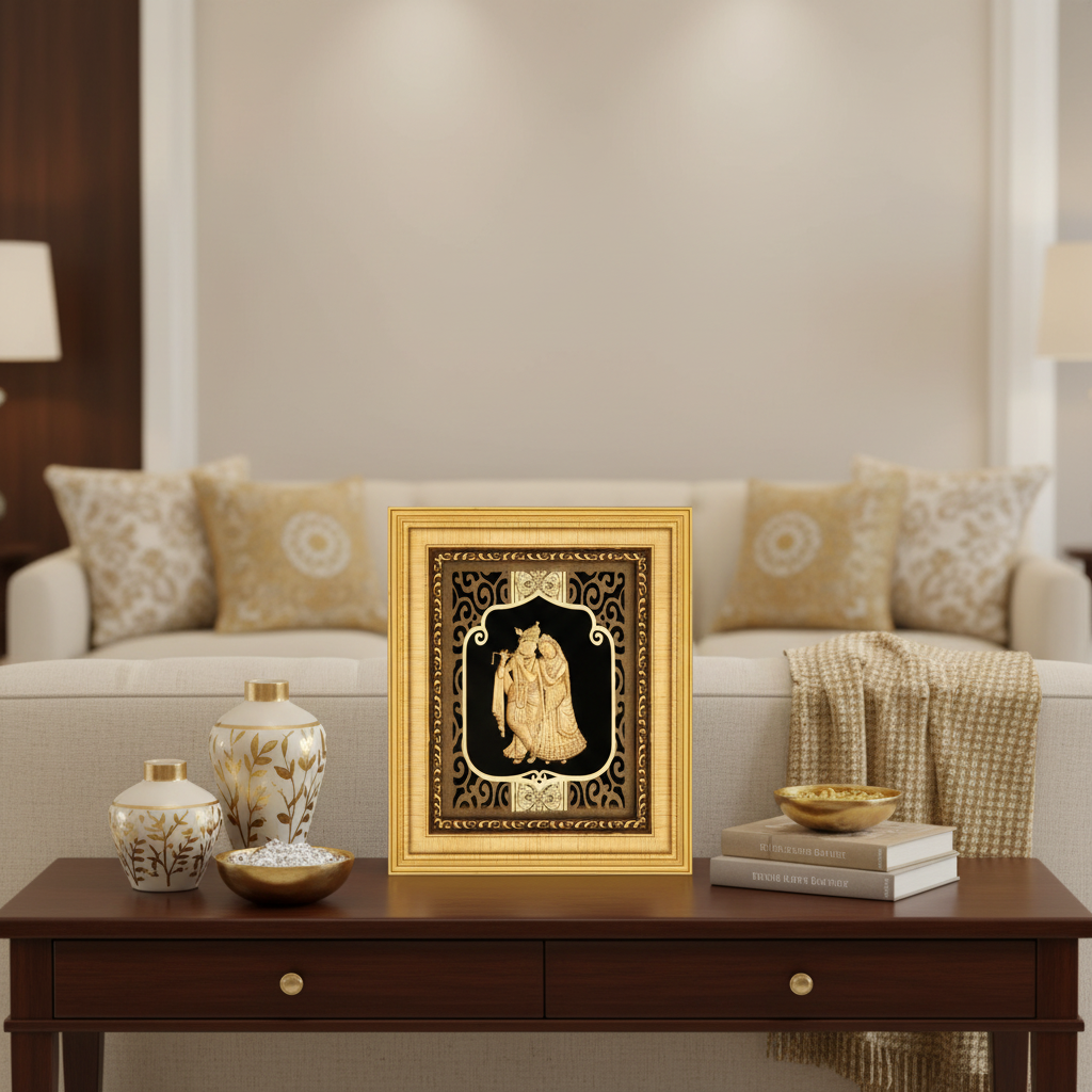 radha-krishna-24k-gold-foil-painting-6x7-living-room-console-table-lifestyle-moksha-craft