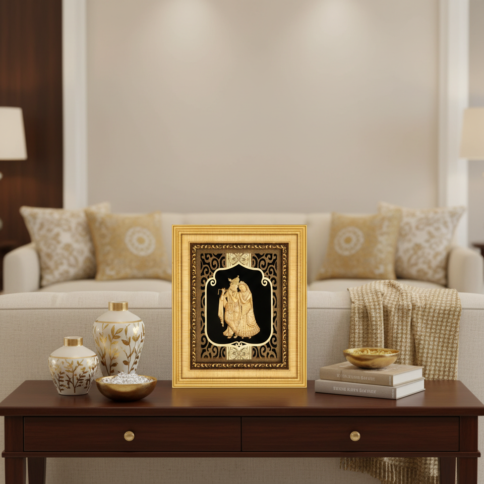 radha-krishna-24k-gold-foil-painting-6x7-living-room-console-table-lifestyle-moksha-craft