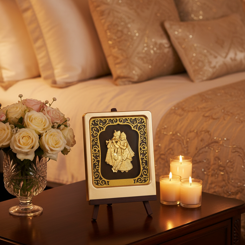 radha-krishna-24k-gold-foil-painting-master-bedroom-decor-lifestyle-moksha-craft
