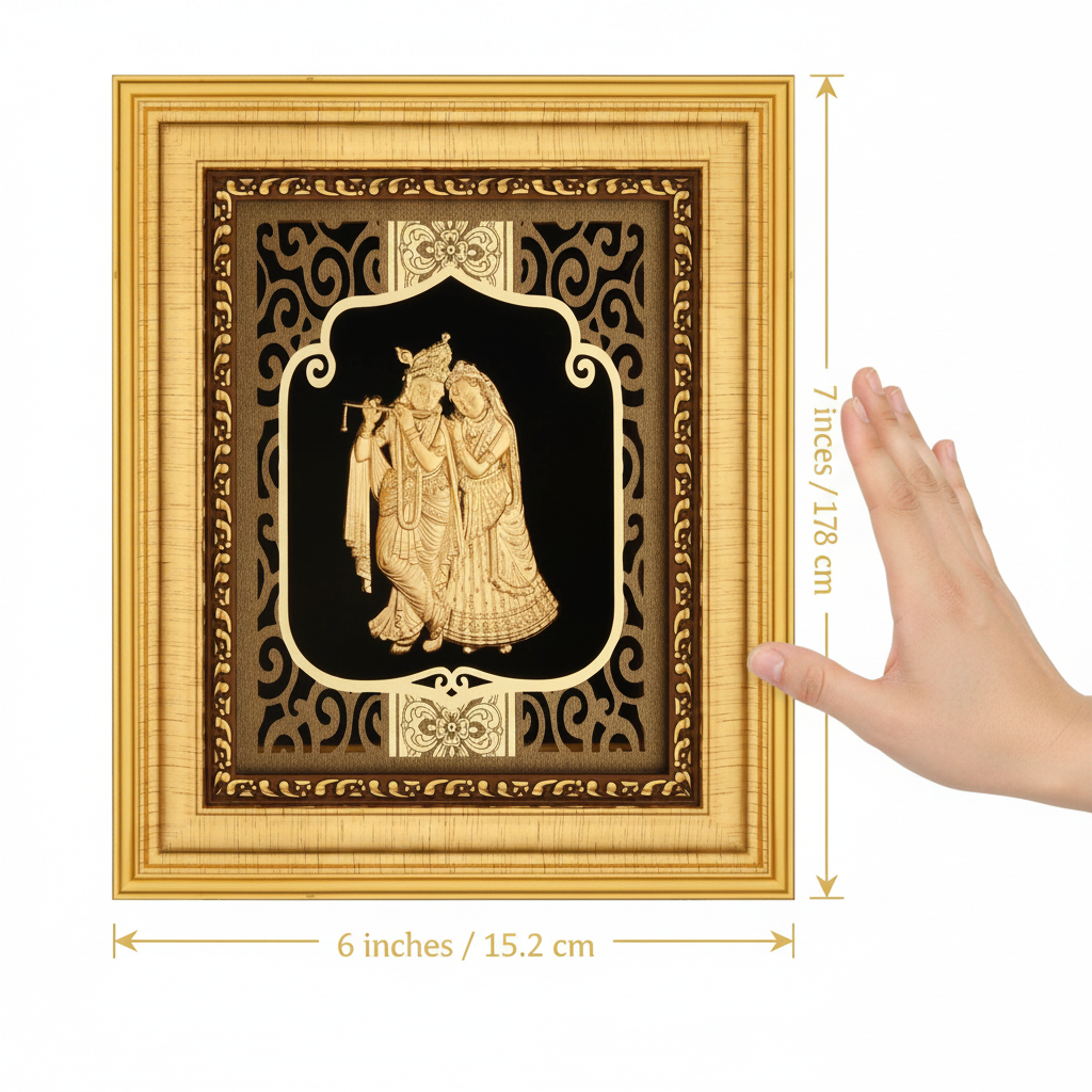 radha-krishna-24k-gold-foil-painting-size-reference-6w-x-7h-inch-scale-moksha-craft