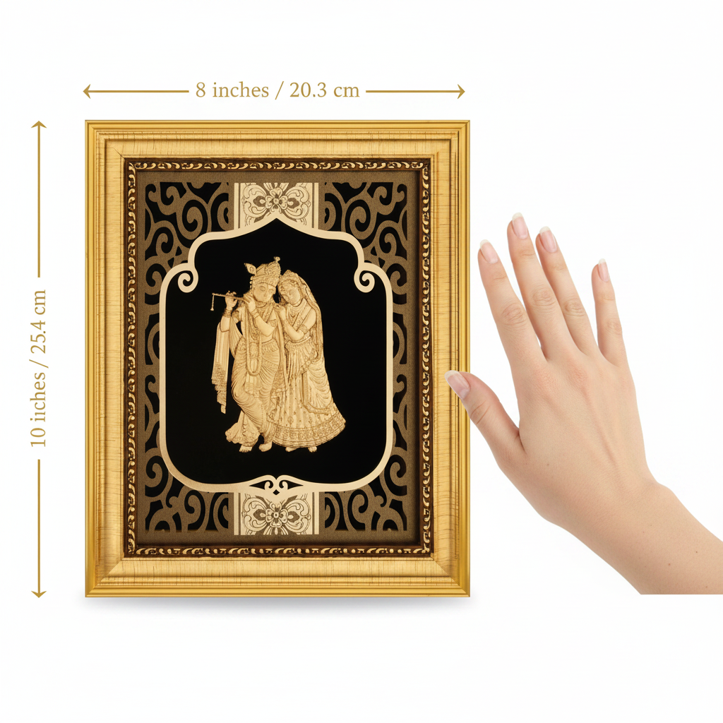 radha-krishna-24k-gold-foil-painting-size-reference-8w-x-10h-inch-scale-moksha-craft